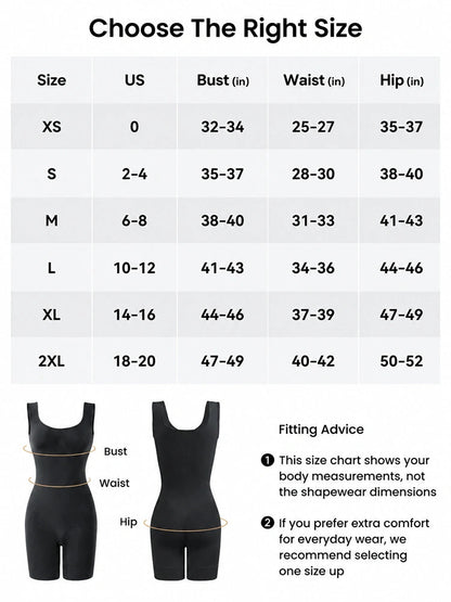 Back Pull Down Easy Bathroom Shaping Bodysuit I Tuimmy & Butt Contour Shapewear
