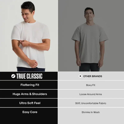Men's 4-Pack Short Sleeve Crew Neck T-Shirts – Premium Fit for Everyday Comfort & Casual Style