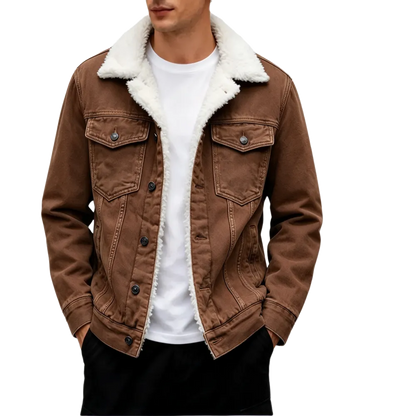 🔥 BESTSELLER | Men's Sherpa-Lined Denim Jacket