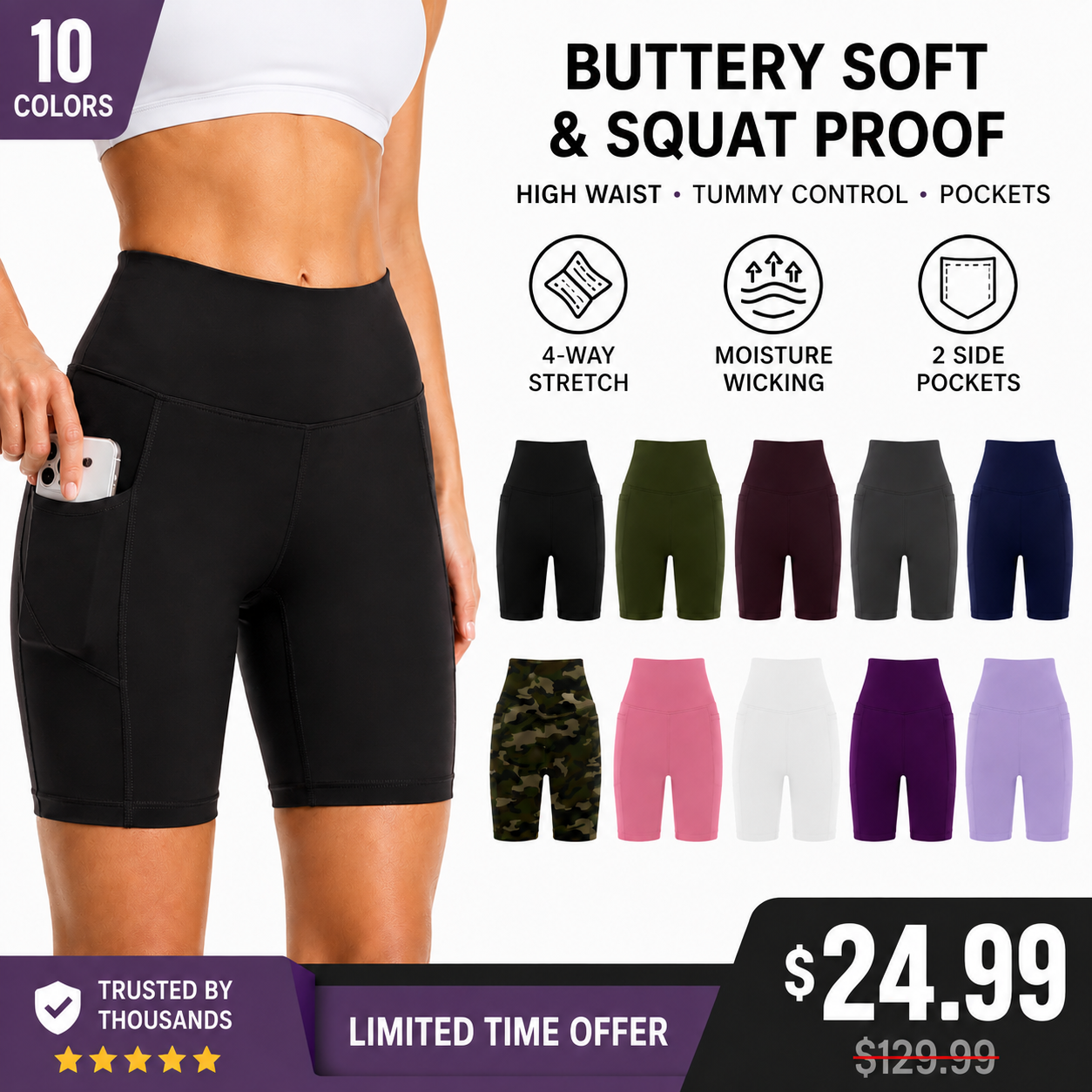 BUTTERY SOFT YOU’LL NEVER WANT TO TAKE OFF-High Waist • Tummy Control • Pocket Ready
