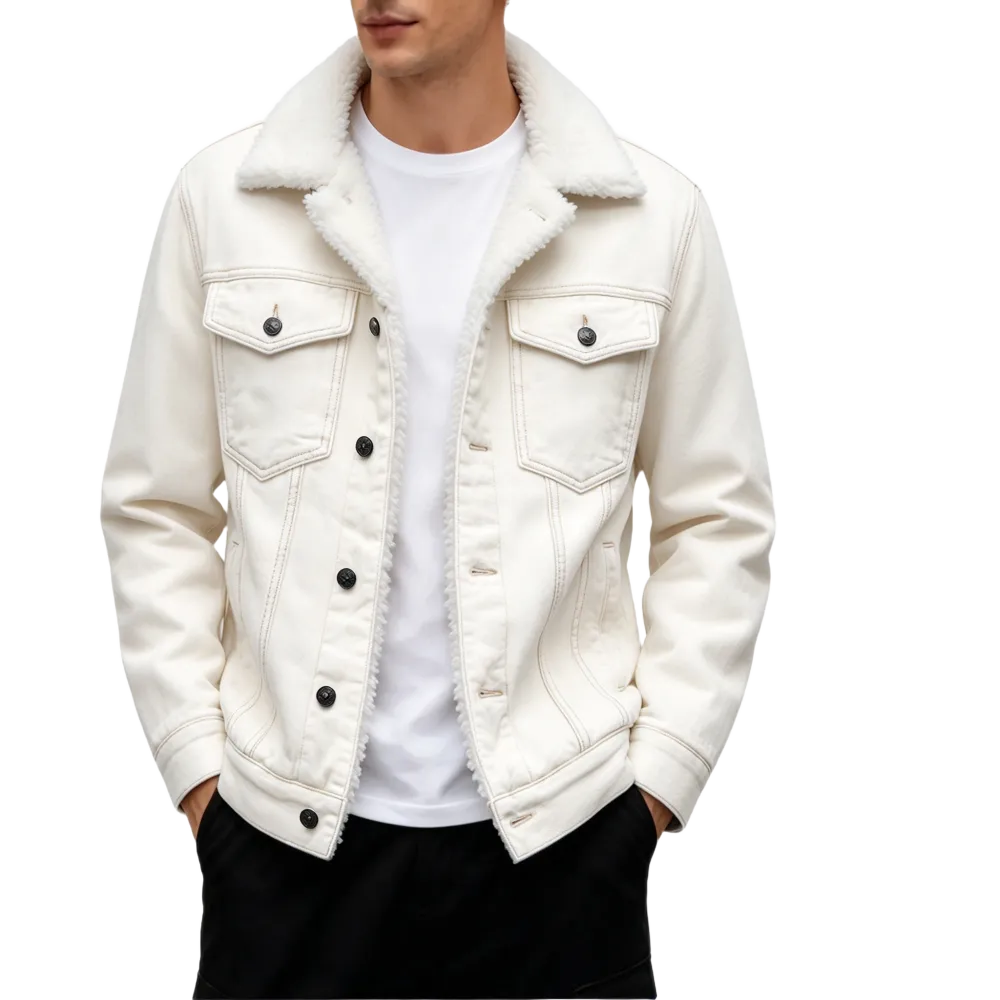 🔥 BESTSELLER | Men's Sherpa-Lined Denim Jacket