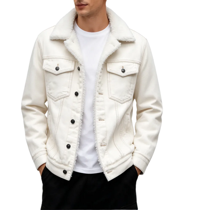 🔥 BESTSELLER | Men's Sherpa-Lined Denim Jacket