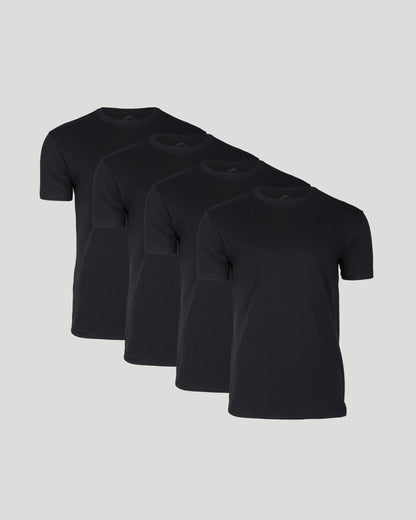 Men's 4-Pack Short Sleeve Crew Neck T-Shirts – Premium Fit for Everyday Comfort & Casual Style