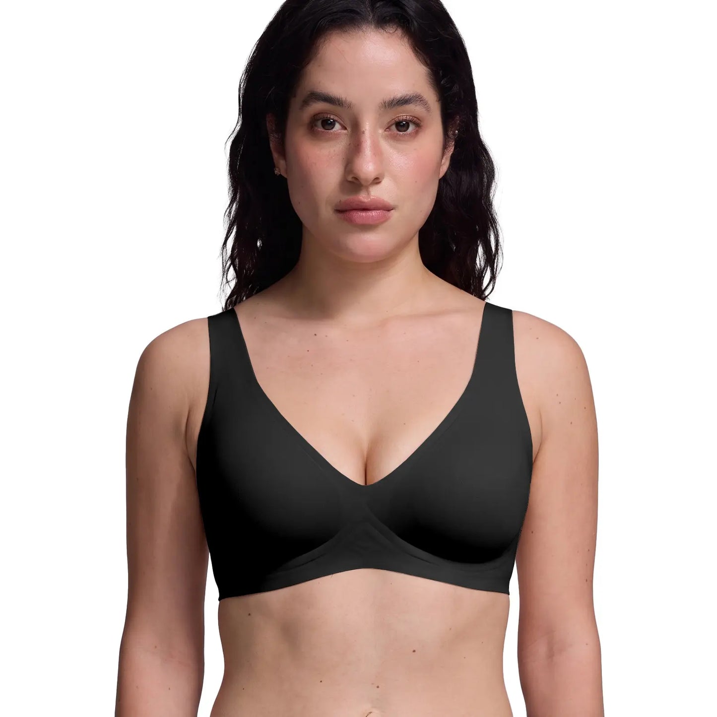 Wireless Womens Comfortable Wireless Bras Push Up Bralettes Seamless Tshirts Bras Deep V Everyday Bras