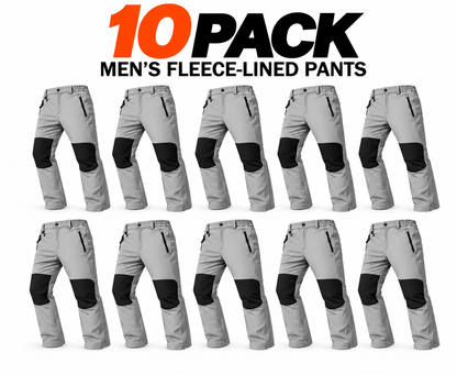 Men's waterproof and warm trousers; waterproof fabric with a pure cotton lining