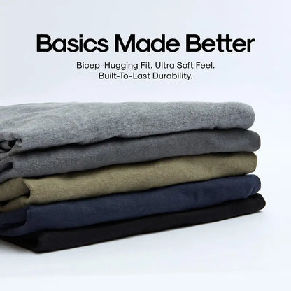 Men's 4-Pack Short Sleeve Crew Neck T-Shirts – Premium Fit for Everyday Comfort & Casual Style