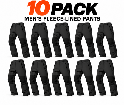 Men's waterproof and warm trousers; waterproof fabric with a pure cotton lining