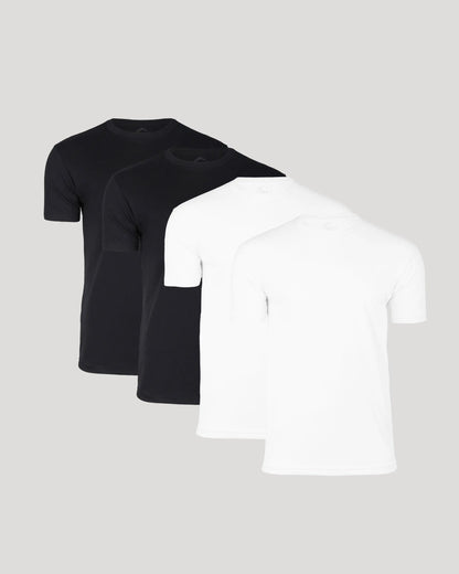 Men's 4-Pack Short Sleeve Crew Neck T-Shirts – Premium Fit for Everyday Comfort & Casual Style