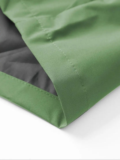 Men's Waterproof Windproof Zip Hooded Jacket, Outdoor Casual All-Season Coat