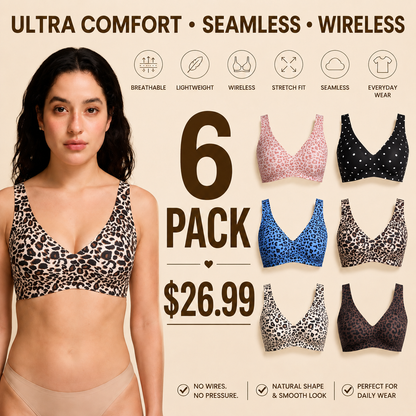 Wireless Womens Comfortable Wireless Bras Push Up Bralettes Seamless Tshirts Bras Deep V Everyday Bras