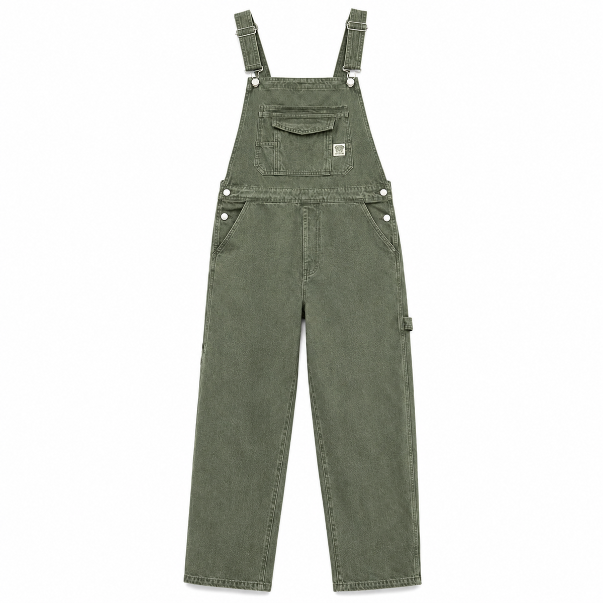 Men's Heavyweight Cotton Denim Overalls Relaxed Fit Straight Leg Dungarees with Multi Pocket Utility