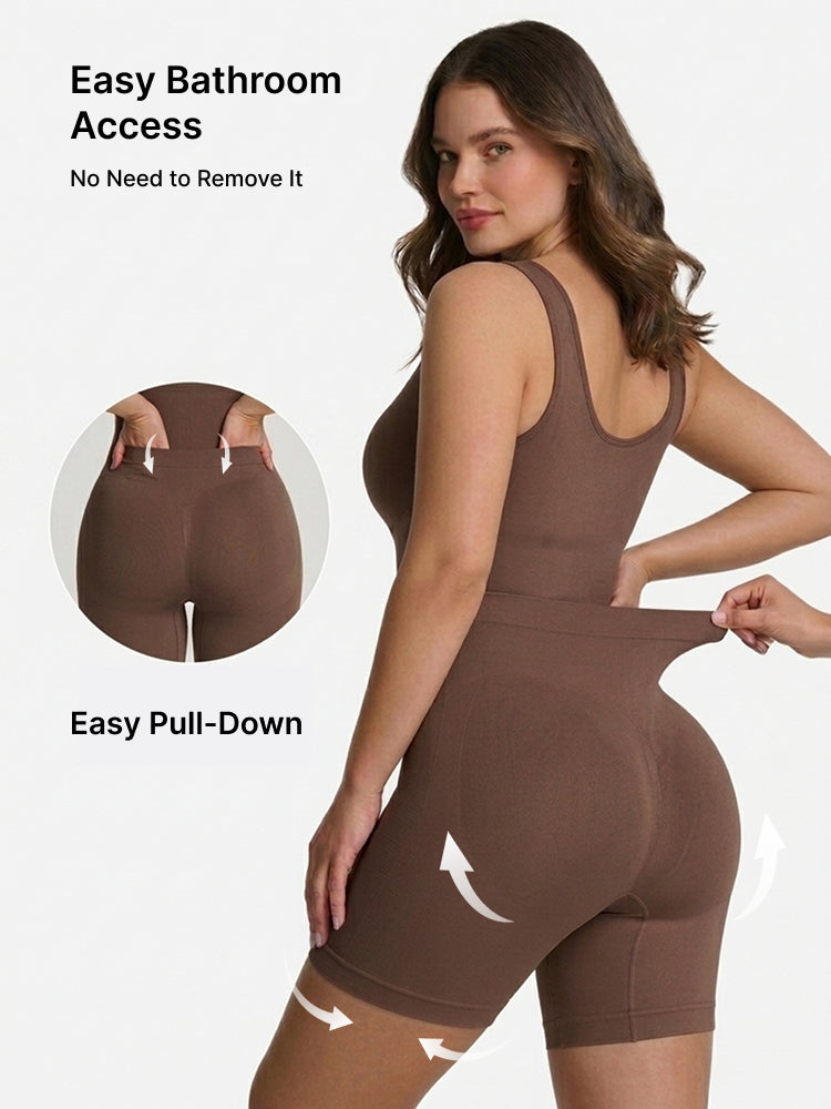 Back Pull Down Easy Bathroom Shaping Bodysuit I Tuimmy & Butt Contour Shapewear