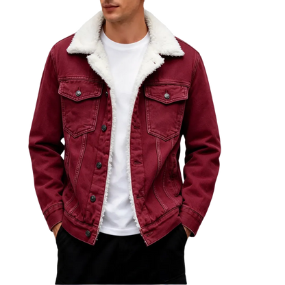 🔥 BESTSELLER | Men's Sherpa-Lined Denim Jacket