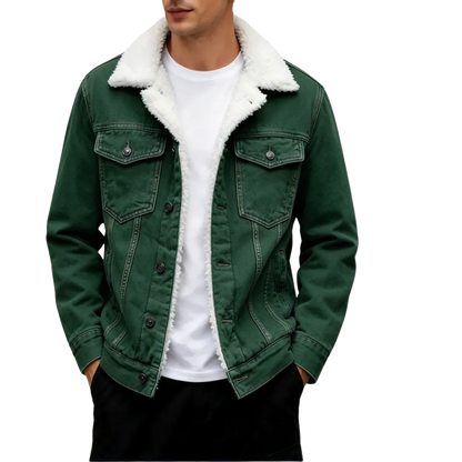 🔥 BESTSELLER | Men's Sherpa-Lined Denim Jacket