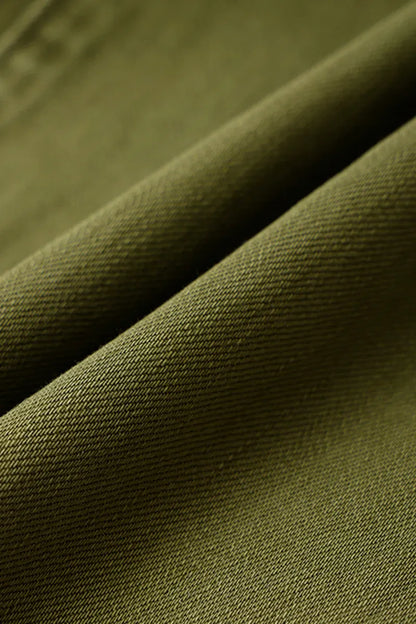 Double Button Mid Waist Straight Leg Pants