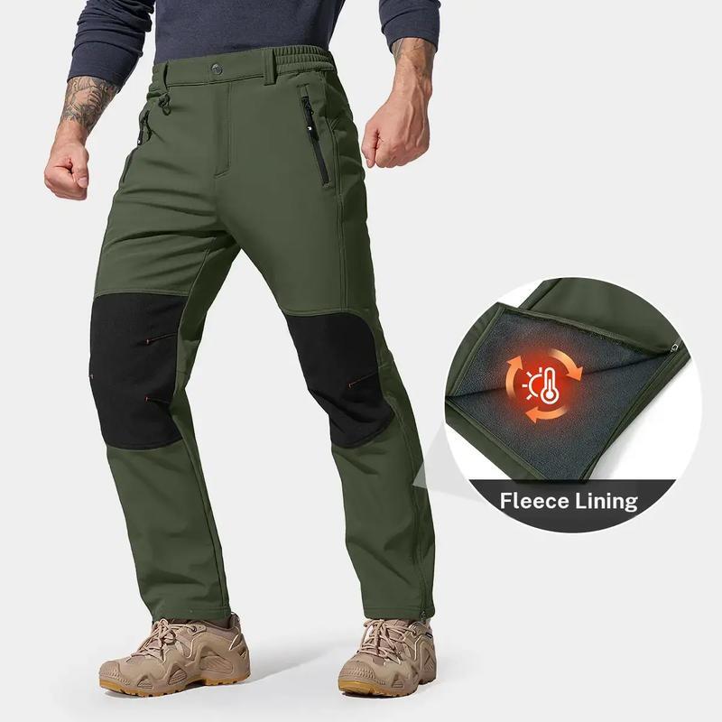 Men's waterproof and warm trousers; waterproof fabric with a pure cotton lining