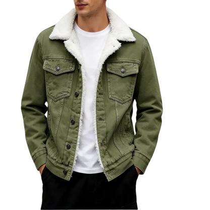 🔥 BESTSELLER | Men's Sherpa-Lined Denim Jacket