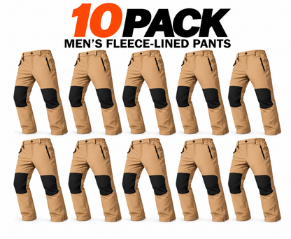 Men's waterproof and warm trousers; waterproof fabric with a pure cotton lining